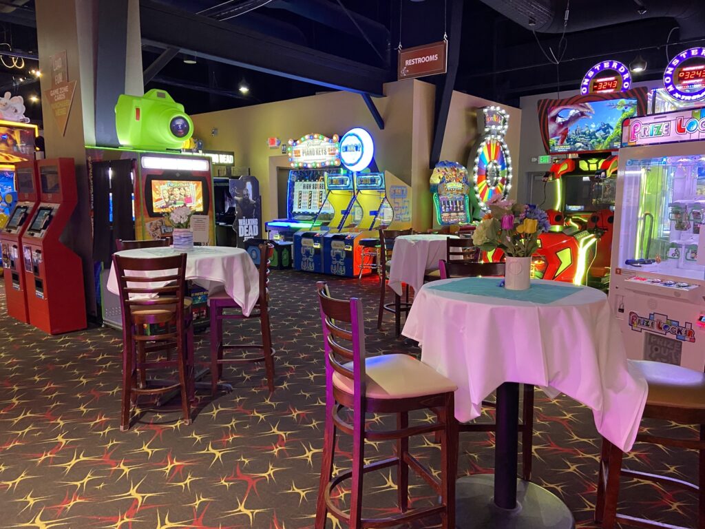 Tables at Arcade. Photo Provided by Spare Time Entertainment