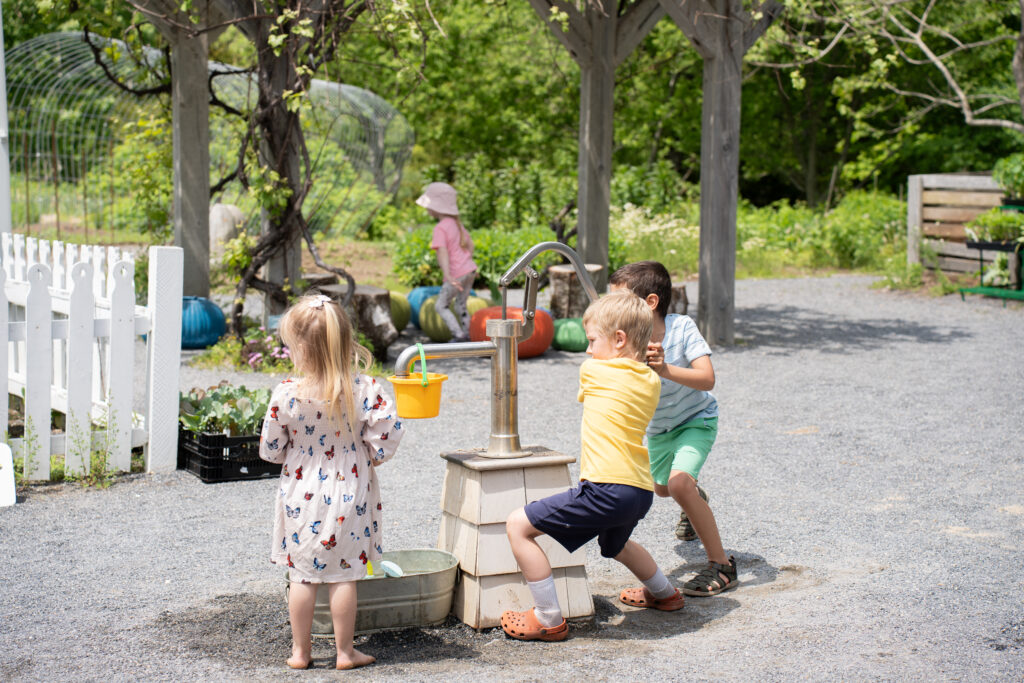 Kids Playing. Photo Courtesy of Coastal Maine Botanical Gardens