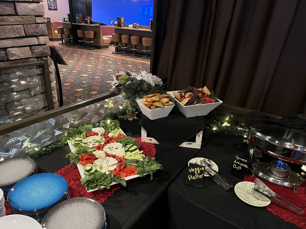 Catering Spread. Photo Provided by Spare Time Entertainment