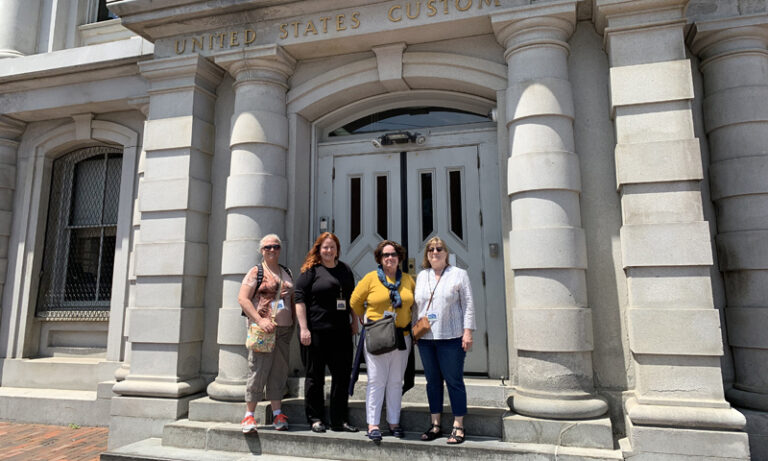 Tour Group in front of Customs House. Photo Provided by Maine Day Ventures