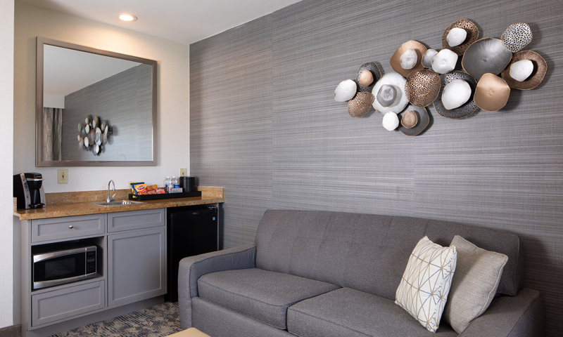 Embassy Suites Guest Room. Photo Provided by Embassy Suites by Hilton Portland