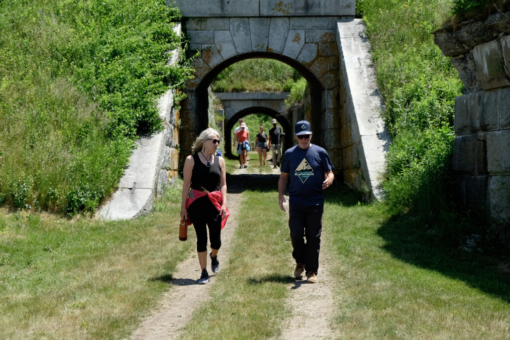 Tour of Fort Scammel. Photo Credit: Portland Explorer