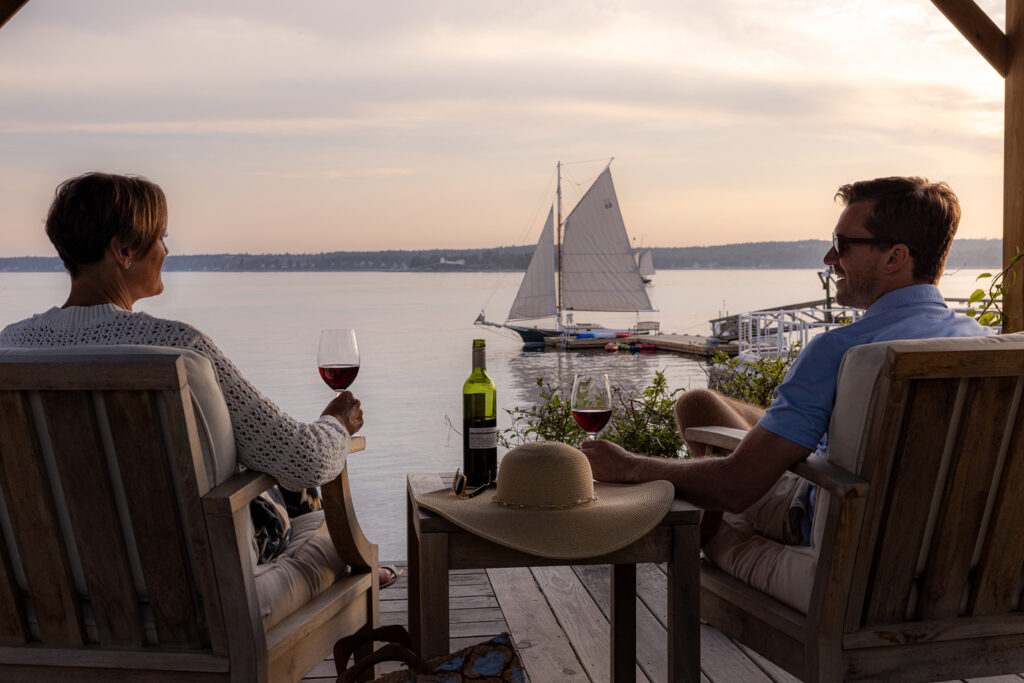 Couple at Gazebo. Photo Credit: Spruce Point Inn
