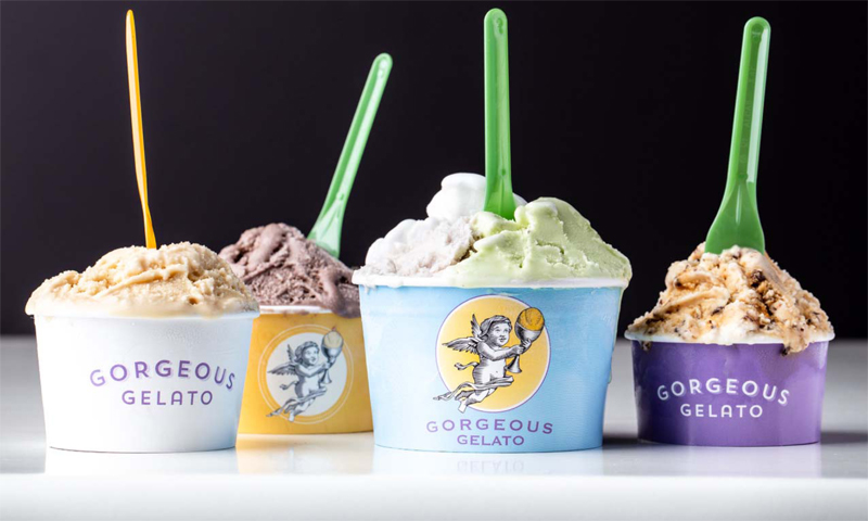 Dishes of Gelato. Photo Provided by Gorgeous Gelato