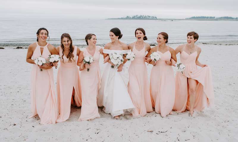 Wedding Party on Beach. Photo Provided by Inn by the Sea Wedding Party on Beach. Photo Provided by Inn by the Sea