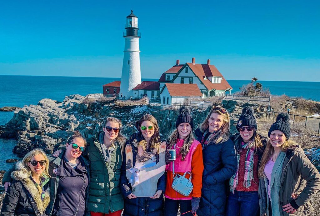 Tour Group at Portland Head Light. Photo Credit: Portland Explorer