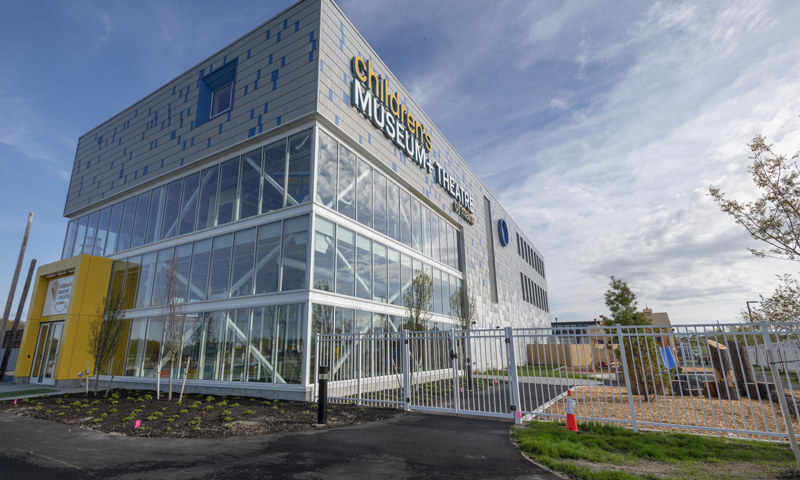 Exterior side, Photo Credit Sean Alonzo Harris Photography, courtesy of Children's Museum and Theatre of Maine