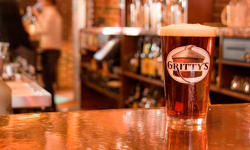 Beer on Bar: Photo Provided by Gritty's