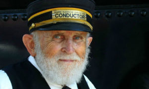 Conductor. Photo Provided by Maine Narrow Gauge Railroad Company & Museum