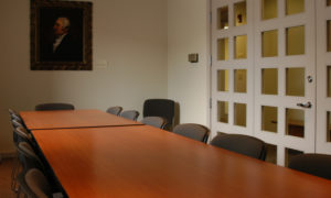Long Table in Breakout Room. Photo Provided by Headlight Audio Visual, Inc.