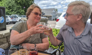 Couple at Wine Tasting. Photo Provided by Maine Day Ventures