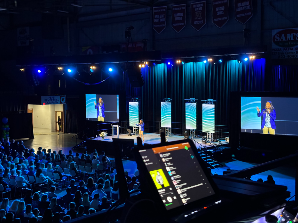 Speaker Presenting. Photo Provided by Headlight Audio Visual, Inc.