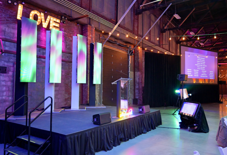 Stage. Photo Provided by Headlight Audio Visual, Inc.