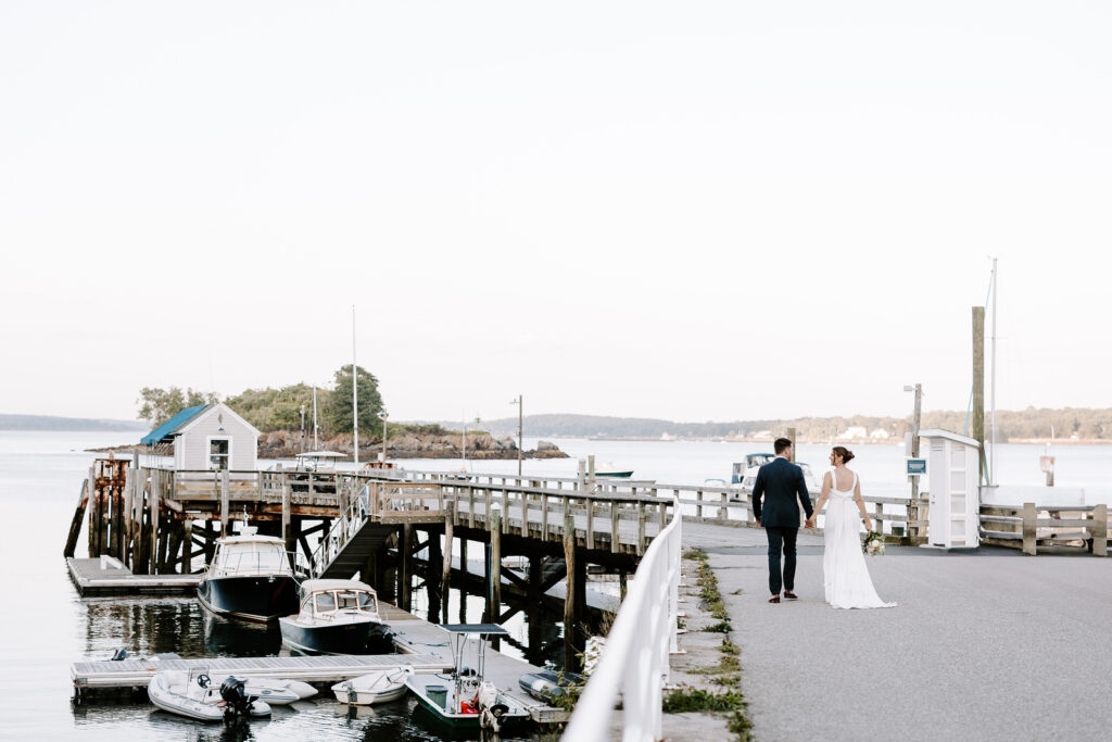 Wedding Couple on Diamond Cove. Photo Credit: Clay Taylor Photography