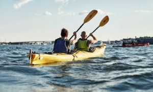 Tandem Kayaking. Photo Provided by Portland Paddle
