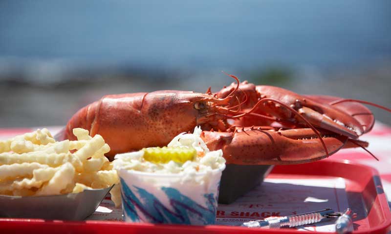 Lobster and Fries. Photo Provided by Lobster Shack at Two Lights