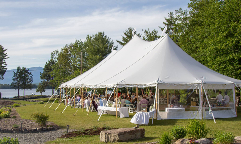 Tented Event. Photo Provided by New England Outdoor Center
