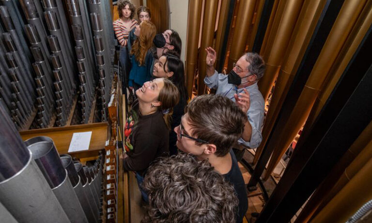 Tour of Kotzschmar Organ. Photo Credit: Sarah Sullivan