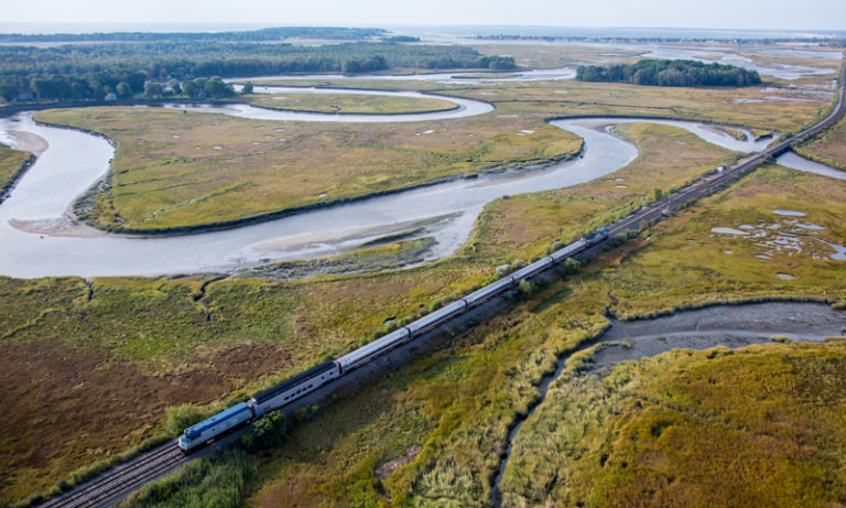 Amtrak train. Photo Provided by Amtrak Downeaster