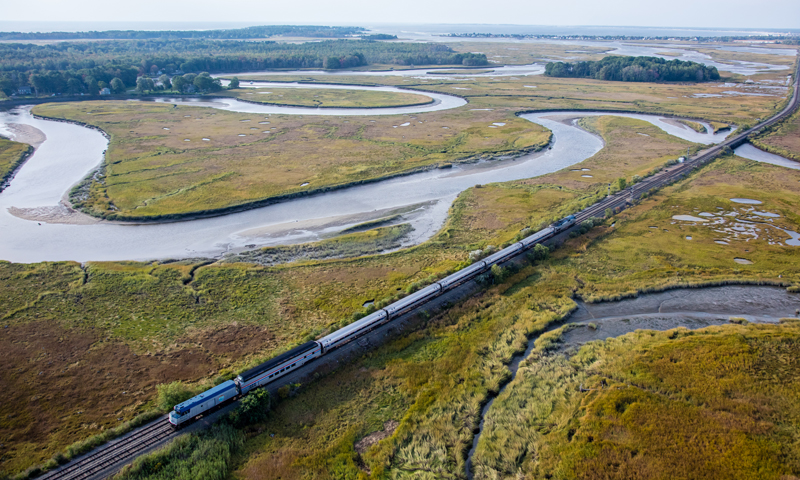 Amtrak train. Photo Provided by Amtrak Downeaster