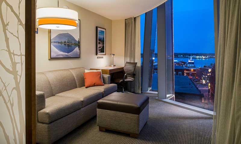 Hotel Room. Photo Provided by Hyatt Place Portland Old Port