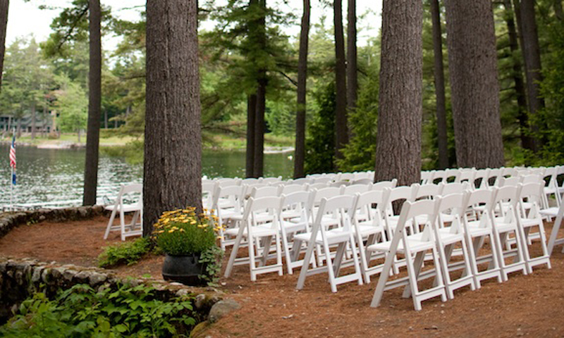 Wedding Ceremony. Photo Provided by Migis Lodge on Sebago Lake