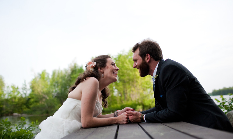 Wedding Couple. Photo Provided by Migis Lodge on Sebago Lake