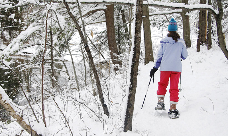 Snowshoeing. Photo Provided by Pineland Farms