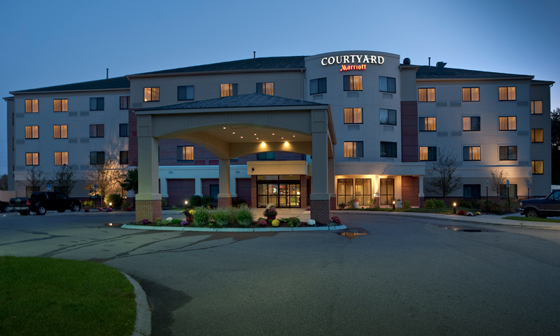 Exterior of hotel. Photo Provided by Courtyard by Marriott