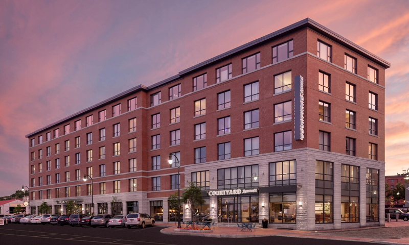 Exterior. Photo Provided by Courtyard by Marriott Portland Downtown Waterfront