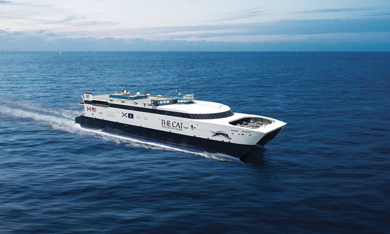 Exterior of ferry. Photo Provided by Bay Ferries - The CAT