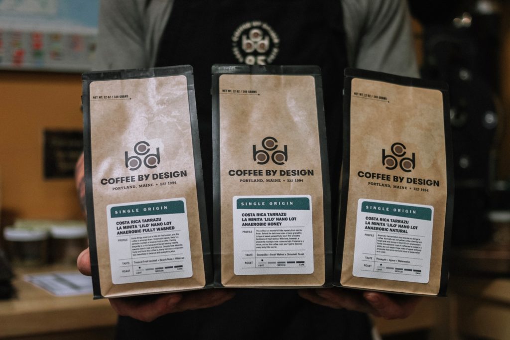 Bags of CBD coffee. Photo Provided by Coffee By Design