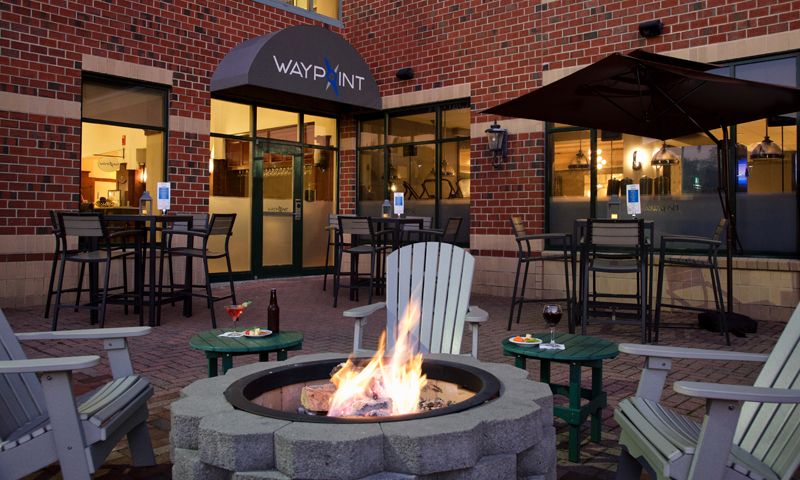 Outdoor Seating and Firepit. Photo Provided by Embassy Suites by Hilton Outdoor Seating and Firepit. Photo Provided by Embassy Suites by Hilton