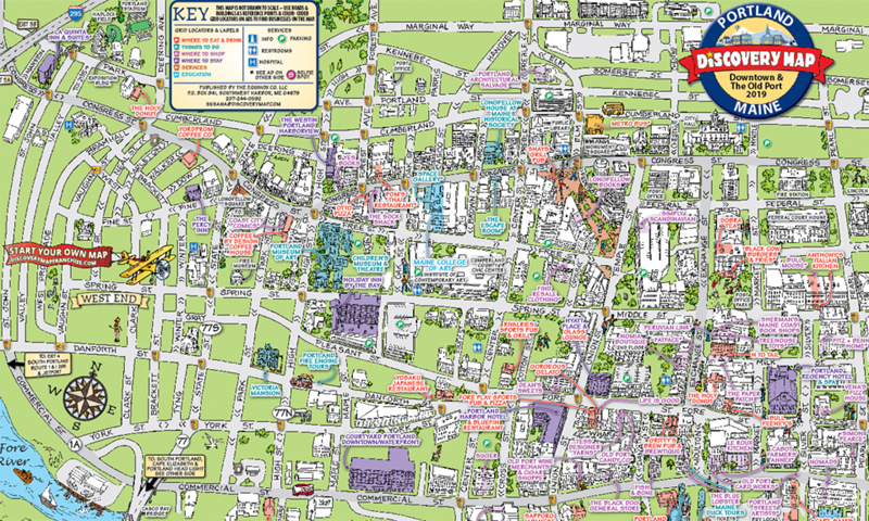 Map of Portland. Photo Provided by Discovery Map Portland