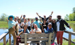 Outdoor Silly Group Photo. Photo Credit: Experience Maine