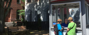 Information Booth at Tommy's Park, Photo Credit: Holly Martzial