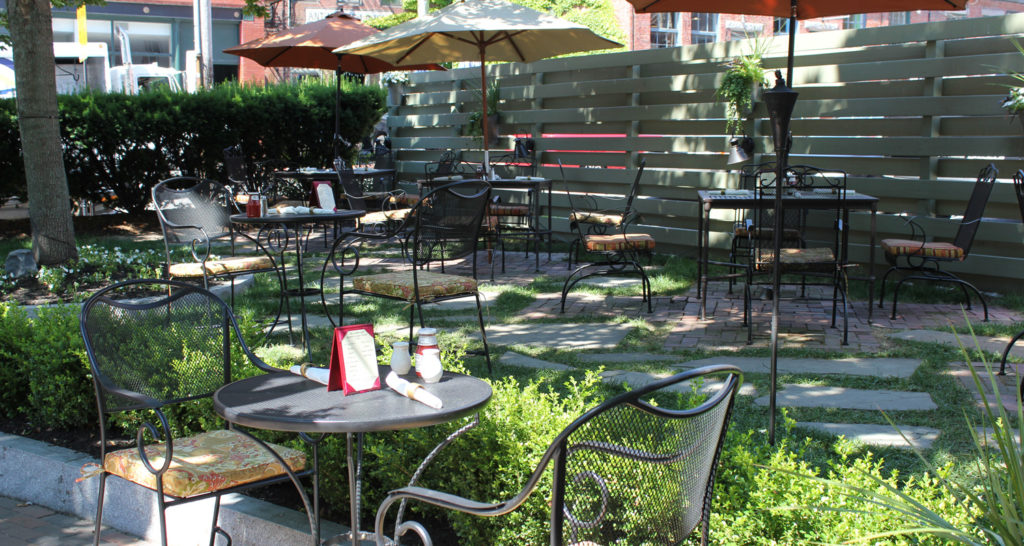 Outside Garden Dining, Photo Courtesy of Eighteen95 Restaurant and the Regency Hotel & Spa