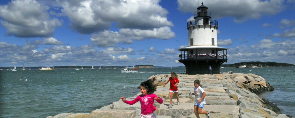 Kids Playing on Spring Point Lighthouse Pathway, Photo Credit: Chris Lawrence Kids Playing on Spring Point Lighthouse Pathway, Photo Credit: Chris Lawrence