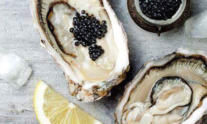 Cavier on Oysters, Photo Courtesy of Browne Trading Company