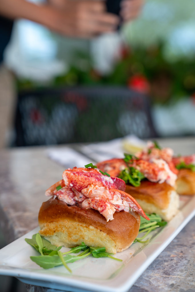 A Row of Mini Lobster Rolls on Peaks Island, Photo Courtesy of Visit Portland / GLP Films A Row of Mini Lobster Rolls on Peaks Island, Photo Courtesy of Visit Portland / GLP Films