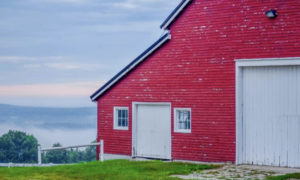 Red Barn with Bright Skies, Photo Credit: Peter G. Morneau Photography