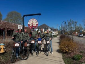 Group at Lighthouse Bikes. Photo Credit: Leah Day