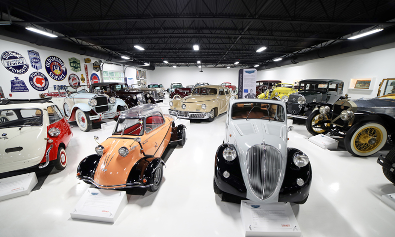 Maine Classic Car Museum Interior, Photo Courtesy of Maine Classic Car Museum