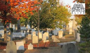 Photo taken by our president Janet Alexander for this purpose. This is a photo of Eastern Cemetery with our Spirits Alive logo in the upper right corner.