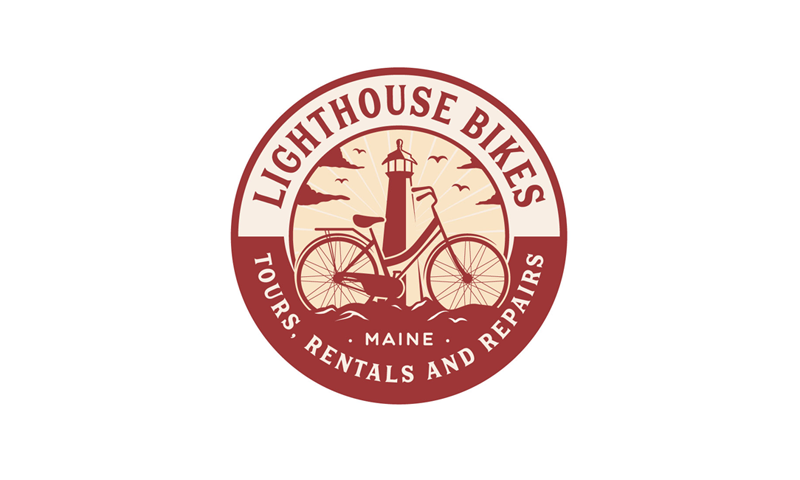 Lighthouse Bikes Logo, Designed by Leah Day