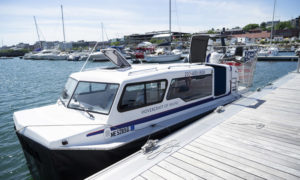 Hovercraft of Maine docked. Photo Credit: Capshore Photography