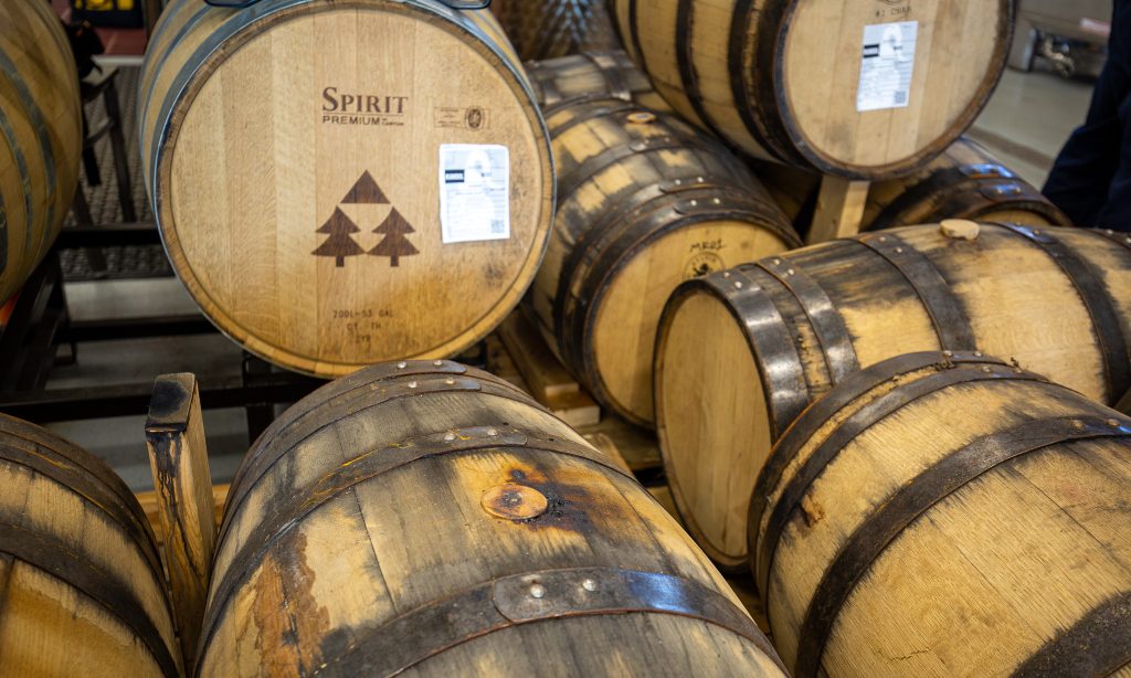 Three of Strong Spirits barrels, Photo Credits: Serena Folding Three of Strong Spirits barrels, Photo Credits: Serena Folding