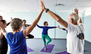 Team Building Yoga. Photo Credit: Michael D. Wilson