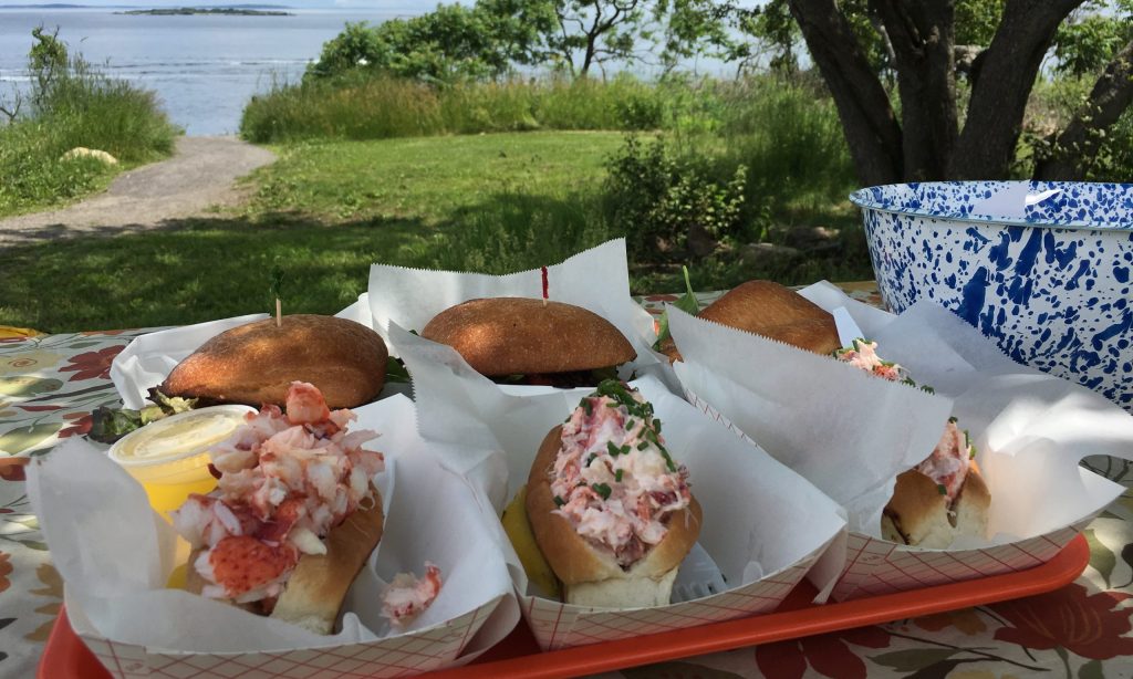 Lobster rolls in the park, Photo Credits: Summer Feet Cycling Lobster rolls in the park, Photo Credits: Summer Feet Cycling