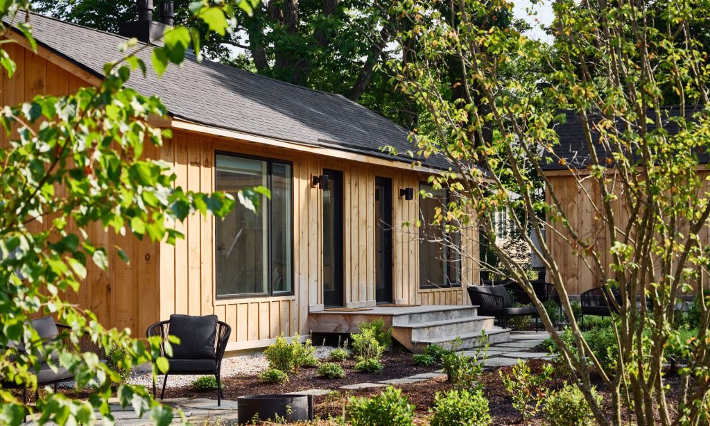 Exterior cabin view at AWOL Kennebunkport in Kennebunkport. Photo Credit: Read Mckendree